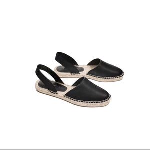 ZARA black espadrille flats NEW